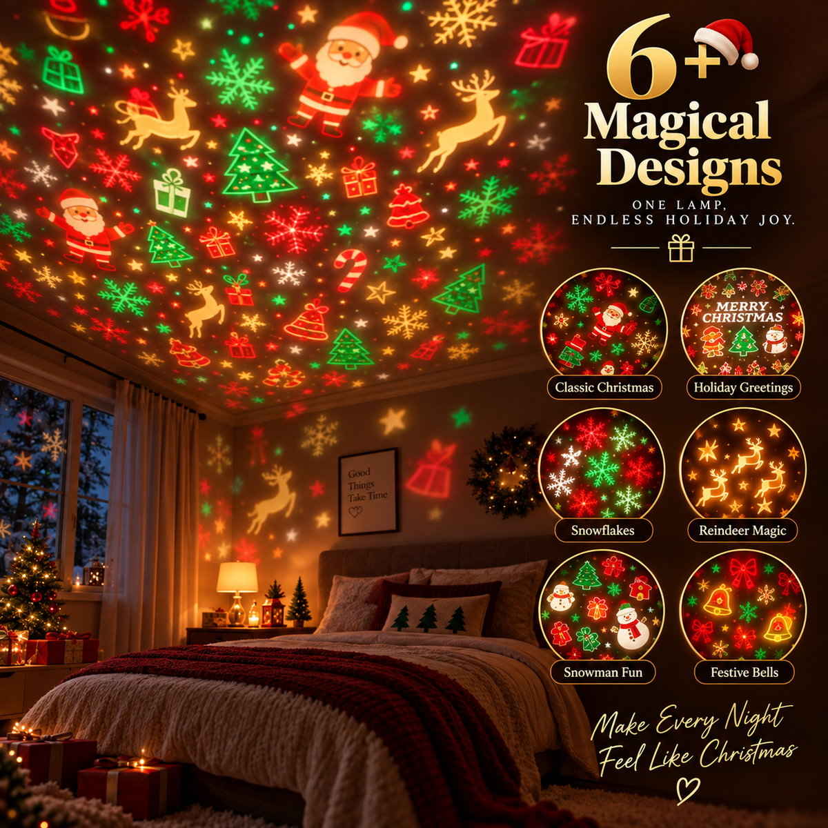 Jinglehaus™ LED Christmas Projector Lamp